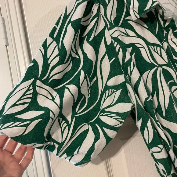 Soft Surroundings Green and White ‘Steffi’ maxi  dress with short sleeves - Picture 4 of 6